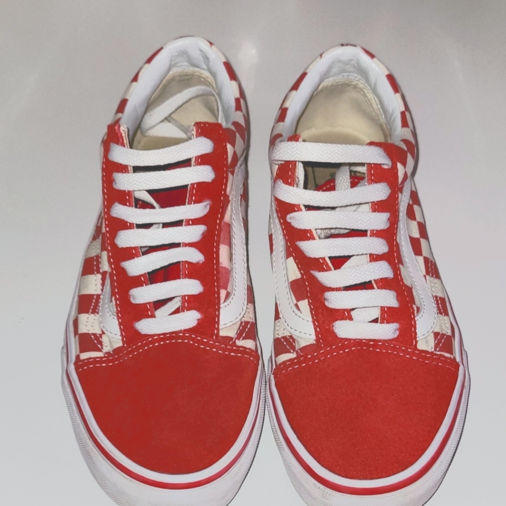 VANS Red Checkered Old Scool Sneakers